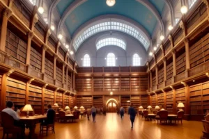The Grand Library from where a book was stolen only to be recovered by Elementary Man, the hero in our short stories for children