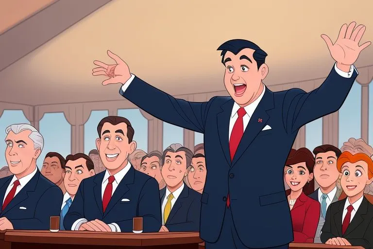The politicians antics were understood by Elementary Man, the hero of our short stories