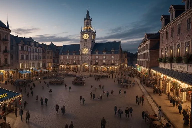 Our short story begins with the town square filled with chatter